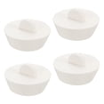 thumbnail image 1 of Tapón de drenaje de goma de 4 piezas para bañera, se adapta de 1-1/2 pulgadas a 1-3/4 pulgadas, blanco, 1 of 6