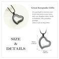 thumbnail image 2 of Heart Urn Necklace for Ashes Glass Cremation Jewelry Stainless Steel Ashes Pendant Crystal Keepsake Memorial for Jewelry for Women Men, 2 of 6