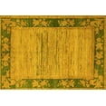 thumbnail image 1 of Ahgly Company Machine Washable Indoor Rectangle Oriental Yellow Modern Area Rugs, 2' x 4', 1 of 4
