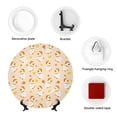 thumbnail image 4 of Cauagu Cute Duck And Flower Print Bone China Decorative Plate, Wall Mount Plate Holiday Decor Decorative Ceramic Plates with Stand Elegant Household Plates Decorative-7in, 4 of 6