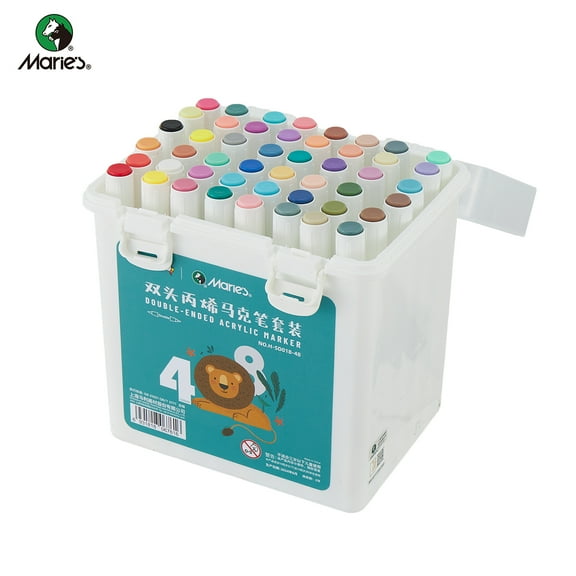 48 Colors Acrylic Paint Markers, Soft Brush Tip Pens And Markers, Acrylic Paint Pens For Wood, Stone, Canvas, Glass, Fabric, Egg, Rock Painting And DIY Crafts Art Supplies