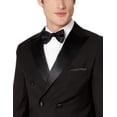 thumbnail image 3 of Adam Baker Men's 91003 Regular Fit 2-Piece Double Breasted Shawl Collar Tuxedo - Black - 40S, 3 of 5