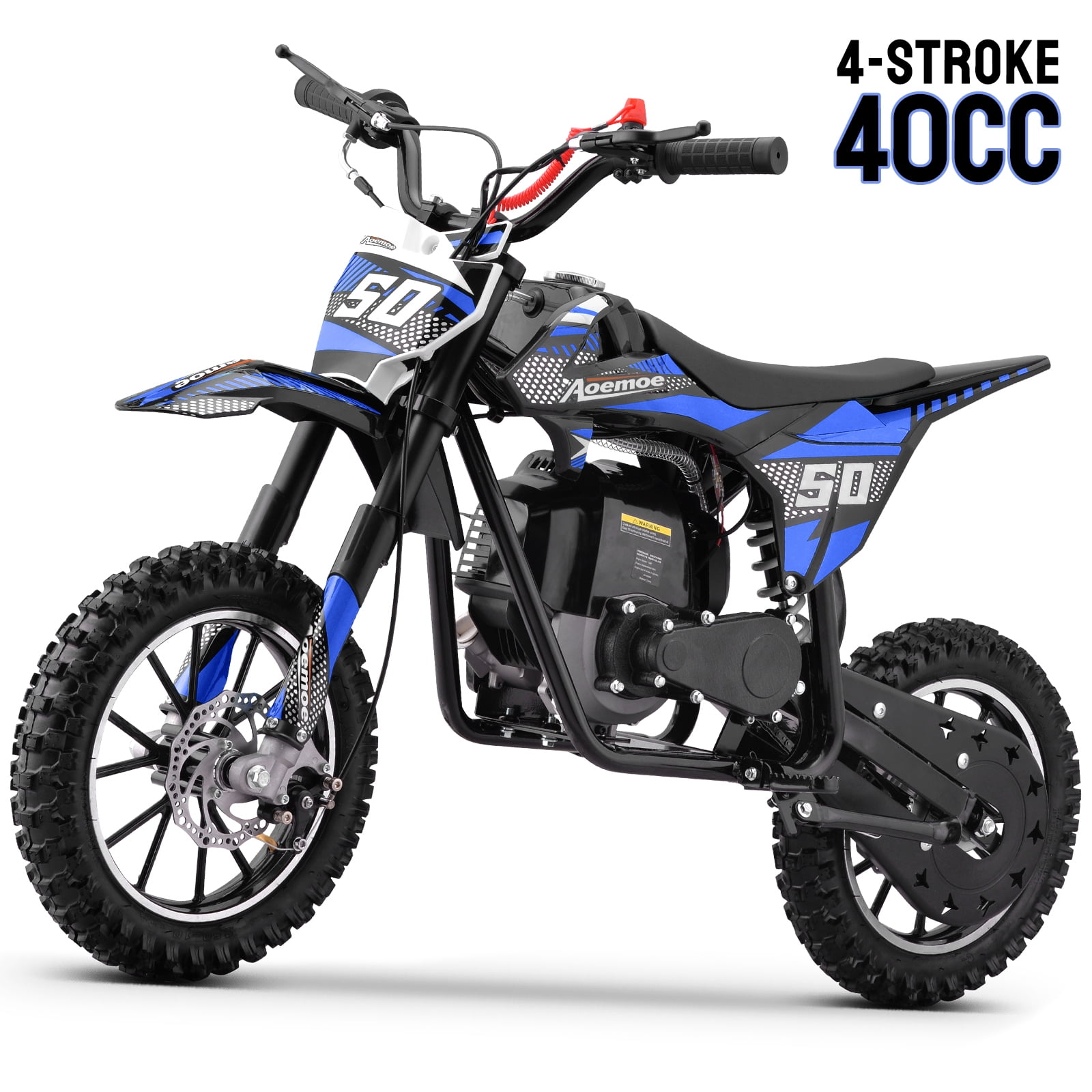 LiltJan 39CC Kids Dirt Bike, 4-Stroke Off Road Mini Motorcycle, 55lbs Lightweight Design with 165lbs Max Capacity, Gas Powered Trail Bike for Beginners with Dual Suspension