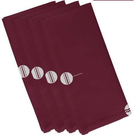 Simply Daisy 19  x 19  Geo-Bulbs Holiday Print Napkins  Set of 4