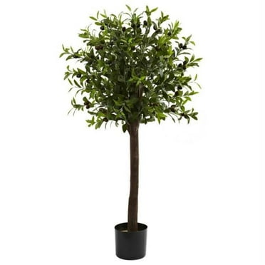 Nearly Natural  4' Olive Topiary Silk Tree