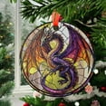 thumbnail image 2 of Mystery Dragon Glass Suncatcher, Hanging Decor for Fantasy Fans, Holiday Gifts, Purple Dragon Ornament Decor, Gift for Fantasy Fans, 2025, Holiday 2025, Seasonal Holiday Decor,, 2 of 5