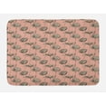thumbnail image 1 of Floral Bath Mat, Dramatic Gerbera Flower Sketch Illustration on Soft Pink Background, Plush Bathroom Decor Mat with Non Slip Backing, 29.5" X 17.5", Dark Brown Blush, by Ambesonne, 1 of 2