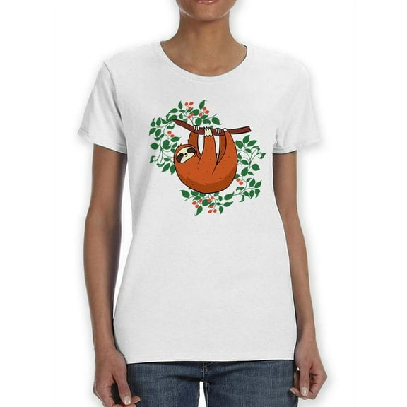 A Hanging Sloth T-Shirt Women -SPIdeals Designs, Female Small