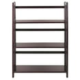 thumbnail image 3 of Casual Home 3-Shelf Folding Stackable Bookcase 27.5" Wide-Finish:Espresso, 3 of 21