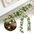 thumbnail image 2 of 6 FT Artificial Easter Garland with Eggs and Carrots, Spring Vine Flower Easter Garland Decor for Home Indoor Outdoor Party, Multi Colored Hanging Wall Decor for Mantle Kitchen Fireplace Tree, 2 of 6