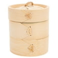 thumbnail image 1 of MasteelfCA 1 Set Handmade Bamboo Steamer Cooking Tool Kitchen Food Steamer with Lid, 1 of 8