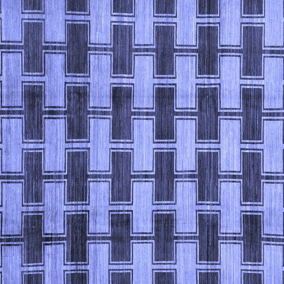 Ahgly Company Indoor Square Abstract Blue Modern Area Rugs, 5' Square