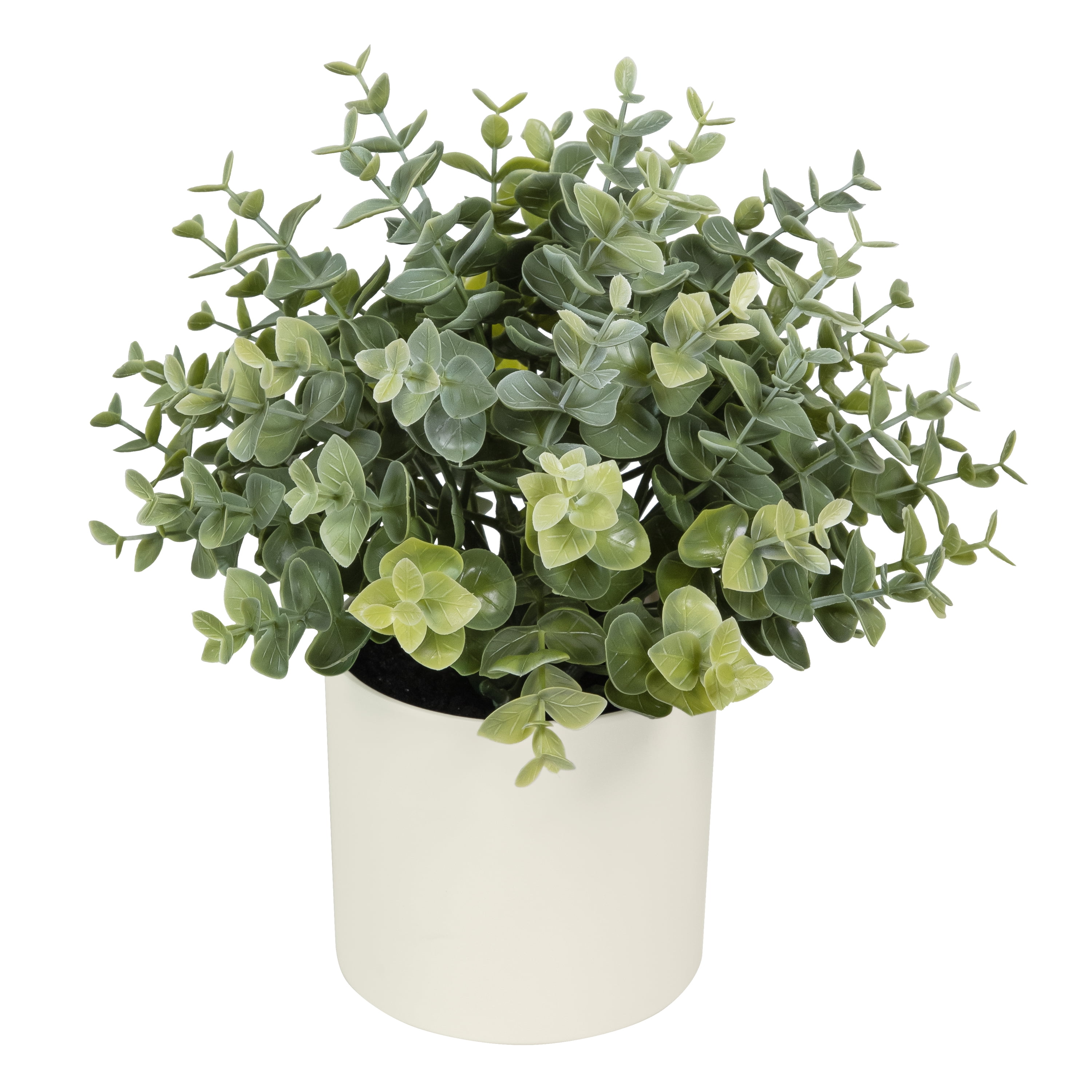 Mainstays 8.5 inch Artificial Eucalyptus Plant in Cream Pot