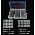 thumbnail image 3 of DARUITE Plastic Organizer Box Small Clear Storage Containers with Lid Adjustable Compartments Organizers for Tool, Jewelry, Tackle, Earring, Craft, Beads - 2PCS, 18 Grids, 3 of 6