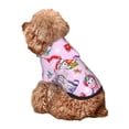 thumbnail image 5 of Fotbe Christmas Unicorns Print Small Dog Sweater Hoodies Pet Grey Hooded Soft Fleece Sweatshirts with Pocket Fall Winter Puppy Cat Sweaters Warm Clothes-X-Small, 5 of 7