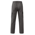 thumbnail image 5 of CUZIBR Kids Cargo Pants With Multiple Pockets Comfortable Casual Trousers For Boys Elastic Drawstring Waist Loose Straight Leg Trousers Lightweight Bottoms For School Outdoor,Dark Gray,5-6 Years, 5 of 5