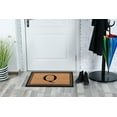 thumbnail image 2 of A1HC Black/Beige 18 in x 30 in Front Door Mat Coir PVC Classic Border Entryway Mat Heavy Duty Boot Scrapper Monogrammed Doormat, 2 of 7