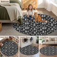 thumbnail image 5 of Round Rugs 3Ft, Black Grey Christmas Round Area Rug Washable Indoor Throw Carpet, Xmas Tree Elk Christmas Small Non Slip Circle Rug for Bedroom Living Room Home Decor Aesthetic, 5 of 8