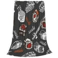 thumbnail image 2 of Bingfone Japanese Sushi Hashi Print Flannel Fleece Blanket Throw Blanket For Bed,Sofa,Couch,Travel,Camping(40"X30"), 2 of 9