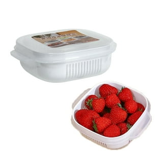 Yubatuo Fridge Food Storage Container with Lids, Plastic Fresh Produce Saver  Keeper for Vegetable Fruit Berry Salad Lettuce, BPA Free Kitchen  Refrigerator Organizers Bins 