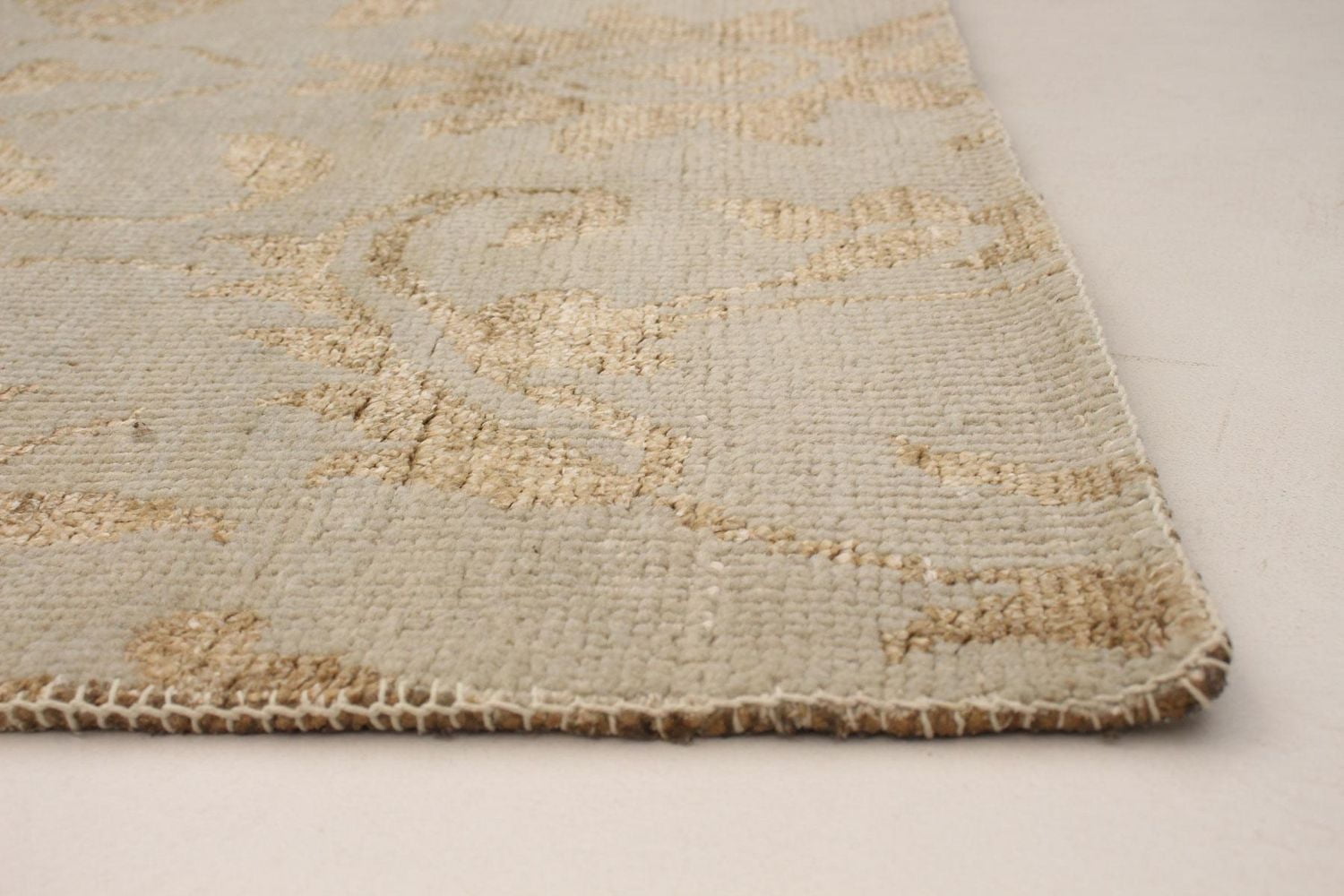 ECARPETGALLERY 4'10" x 7'10" Transitional La Seda Hand-knotted Area Rug for Living Room, Dining Room and Bedroom in Grn