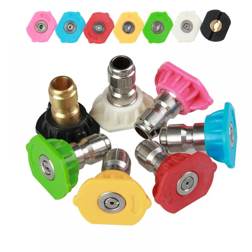 4000 PSI Quick Connect Pressure Washer Nozzle Accessories 1/4" Variety Degrees 
