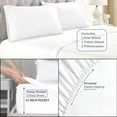 thumbnail image 5 of Shrinita 700 Thread Count Egyptian Cotton 15" Deep Pocket 72"x80" RV Camper King White Bedsheet, 5 of 8