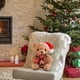 thumbnail image 5 of Osito de peluche navideño de 23 cm con gorro y disfraz de Papá Noel | Peluche suave para niños | Regalo navideño y decoración para el hogar, 5 of 5