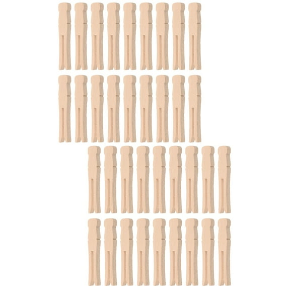 200 Pack Wooden Clothespins Vintage Dolly Clothes Pegs for Craft Laundry Peg Outdoor Clothesline