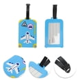 thumbnail image 3 of Unique Bargains 1 Pc Plane Luggage Tag for Travelling Blue Soft Rubber, 3 of 4