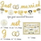 thumbnail image 4 of Just Married Party Decorations Wedding Decor Kits, Includes Garland White Gold Diamond Ring Banner, Balloon, Cake Topper, Cupcake Toppers, 4 of 4