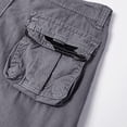 thumbnail image 7 of heyac Men's Cargo Shorts Elastic Waist Vintage Casual Drawstring Streetwear Trousers Loose Straight Leg Street Hop Trousers Trendy Casual Cargo Shorts with Pockets, 7 of 7