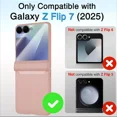 thumbnail image 4 of Case for Samsung Galaxy Z Flip 7, Hinge Protection, Built-in Screen Protector, Wireless Charging, Shockproof, Slim Rugged Phone Protective Case for Galaxy Z Flip 7, 4 of 7