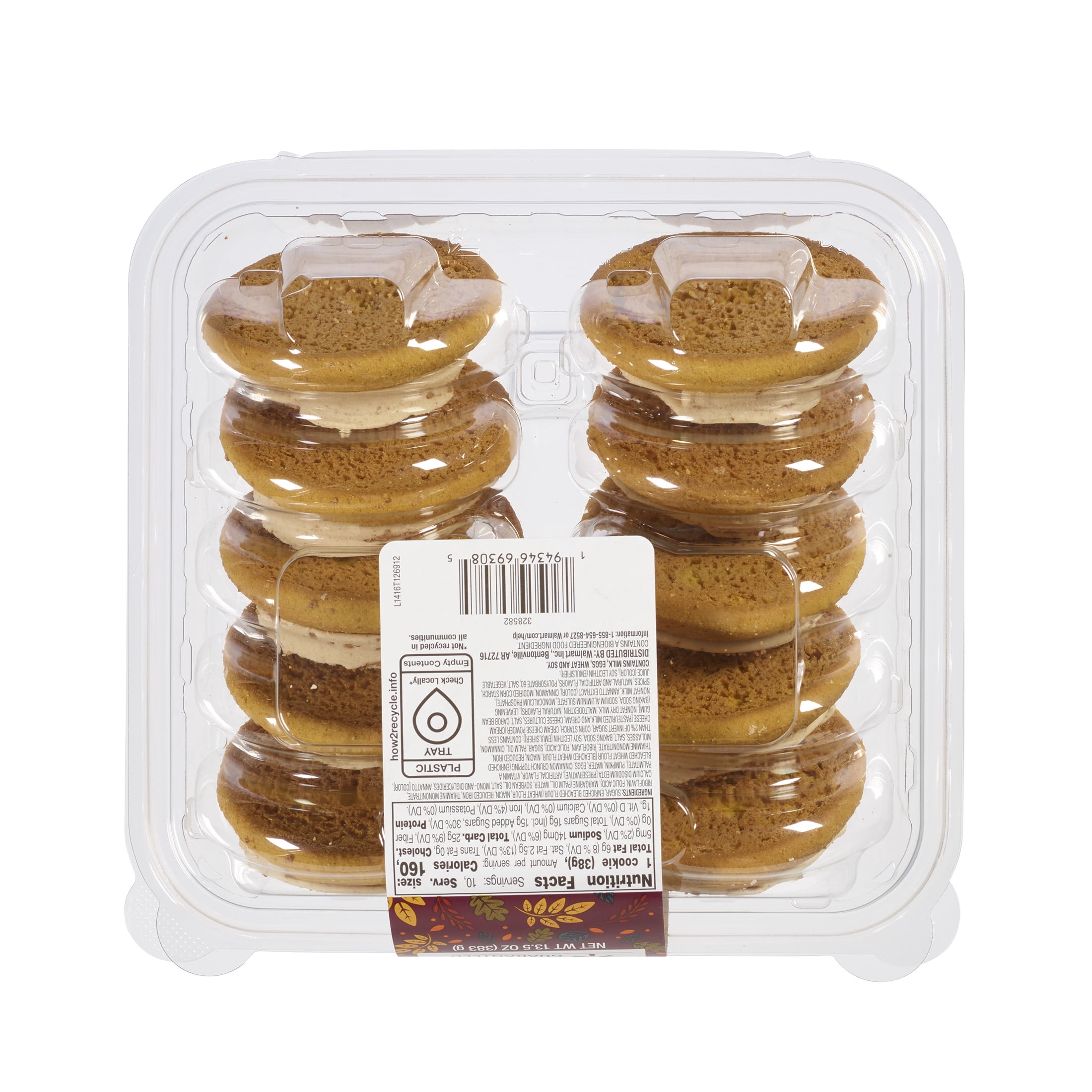 Freshness Guaranteed Harvest Cream Cheese Frosted Pumpkin Cookies, 13.5 oz, 10 Count
