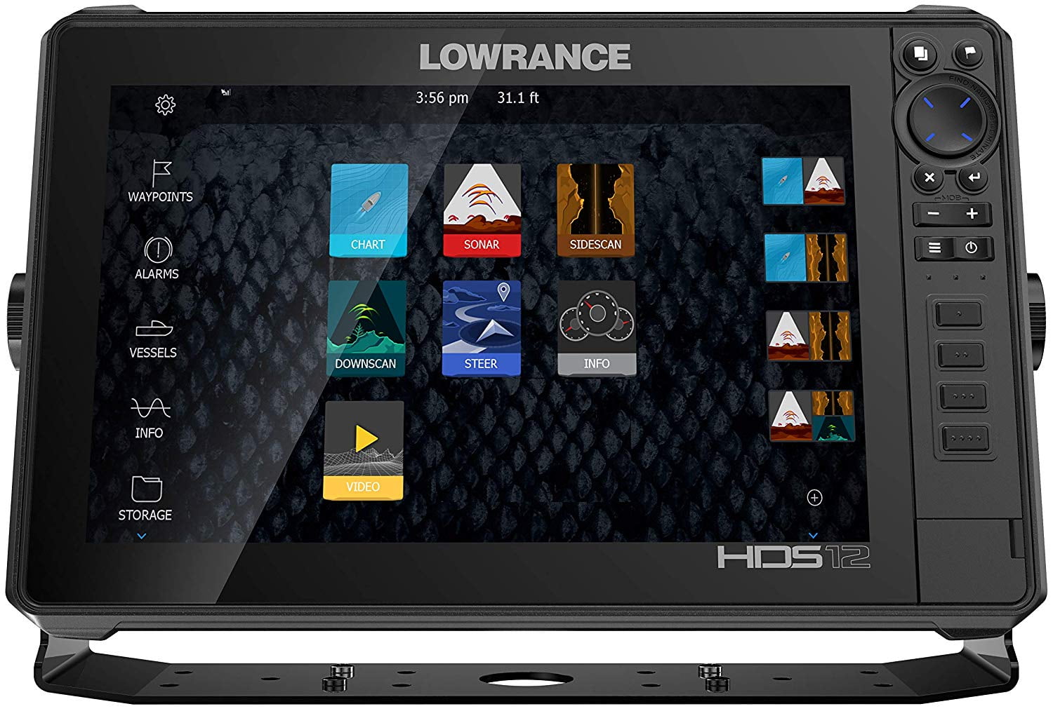Lowrance HDS12 Live with Active Imaging 3in1 Transom Mount