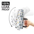 thumbnail image 3 of 40oz Pioneer Flower Floral Print Pattern Insulated Tumbler with Handle, BPA-Free Leak Proof Lid and Straws, Double Wall Vacuum, Hot 12h/Cold 34h, 3 of 6