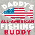 thumbnail image 3 of Instant Message - Celebrate Family - Daddy's All American Fishing Buddy - Toddler & Youth Short Sleeve Graphic T-Shirt, 3 of 6