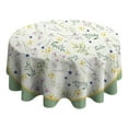 thumbnail image 4 of Spring Wild Flower Round Table Cloth,Wrinkle Resistant Table Cover with Polyester,Waterproof Reusable Round Table Cloths for Easter Birthday Picnic Wedding (Round,60x60inch), 4 of 6