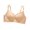 Beige, variant on IROINNID Women's Wire-Free Bras Solid Comfortable Breathable Anti-Exhaust Base Non-Steel Ring Non-Magnetic Buckle Beauty Back Underwear