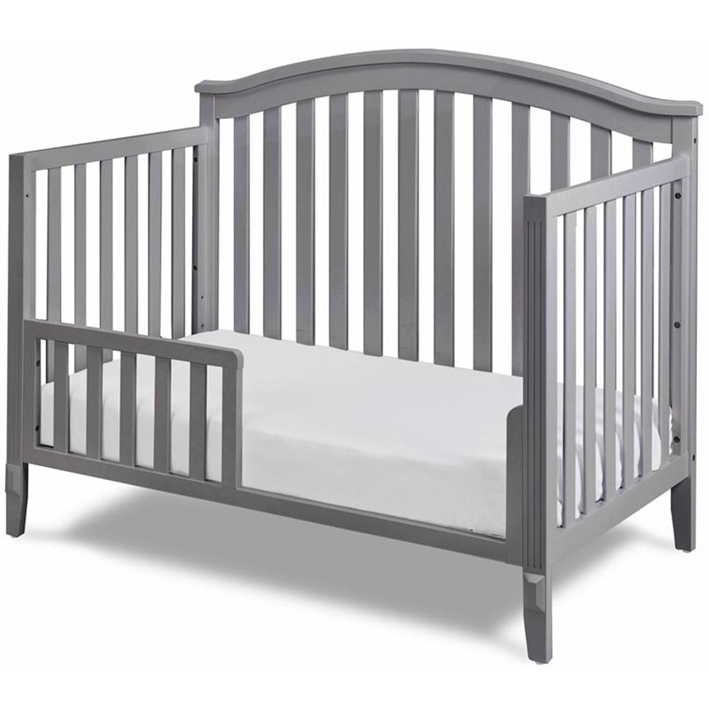 AFG Baby Furniture Kali II 4-in-1 Convertible Crib and Leila 2-Drawer Changing Table Gray