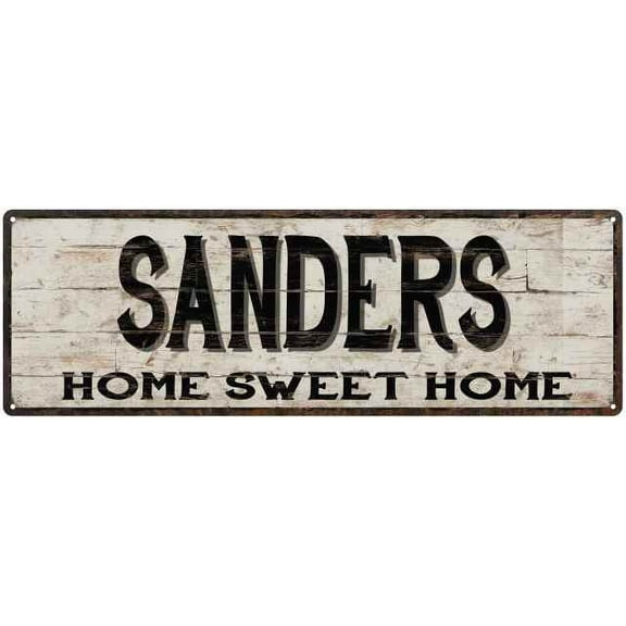 SANDERS Rustic Home Sweet Home Sign Gift 6x18 Metal Decor 206180084088
