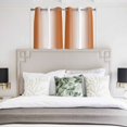 thumbnail image 4 of Orange White Ombre Kitchen Curtains Short 54 Inch Length, Farmhouse Country Minimalist Art Grommet Top Bedroom Living Room Curtains, Light Filtering Cafe Curtain Drapes 2 Panels Set 84''x54'', 4 of 9