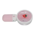 thumbnail image 3 of Handheld Fan, Cartoon Strawberry Look Portable Rechargeable Fan Portable Large Range with Lanyard for Outdoor Travel for Wowen for Desktop, 3 of 7