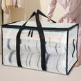 Aqzb Transparent Storage Bag Large Capacity Visible Double Straps