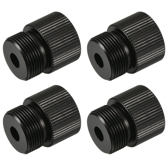 Microphone Stand Adapter 5/8-27 Male to 1/4-20 Female Screw Thread Adapter for Microphone Tripod Stand Black 4 Pcs