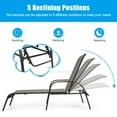 thumbnail image 6 of Giantex  Chaise Lounge Chair, Adjustable Reclining Lounge Chairs, Folding Recliners Patio Furniture for Backyard Lawn, Brown, 6 of 8