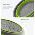 thumbnail image 4 of 2 Pack Kitchen Foldable Silicone Strainer Colanders, Collapsible Colanders with Handles, Space-Saver Folding Strainer Colander for Draining Pasta, Vegetable (Green and Red), 4 of 6