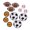 A set of 12 styles, variant on 12 Pcs/Set Embroidered Patches Football Patches Iron On/Sew On Appliques Craft Supplies for Clothing Repair