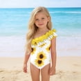 thumbnail image 6 of MKOSPLRT Little Girls' Floral Print One-Shoulder One-Piece Swimsuit with Flowers UPF 50+ UV Protection Quick Dry Bathing Suit for 12 Months-5 Years, 6 of 10