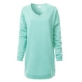 thumbnail image 5 of Made by Olivia Women's Casual Oversized Loose Fit V-Neck Fleece Pullover Sweatshirts Tunic Fall Outfits S~3X, 5 of 7